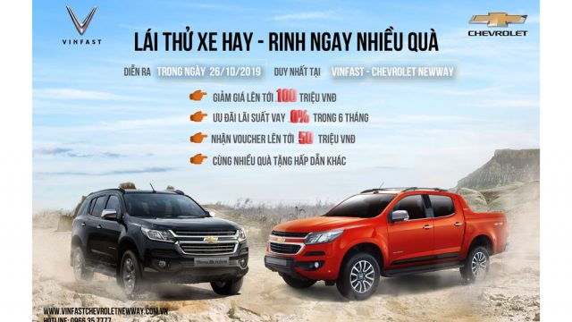 Chương trình lái thử xe Chevrolet Colorado & Trailblazer