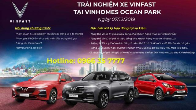 Trải nghiệm xe Vinfast trong lễ hội ẩm thực Biển Hồ Vinhomes Ocean Park