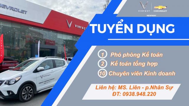 Tuyển dụng phó phòng Kế toán, Kế toán tổng Hợp, Chuyên viên Kinh Doanh Tháng 7 – 2021