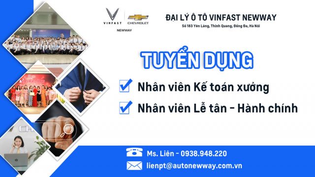 Tuyển dụng NV Kế toán, NV Lễ Tân tháng 12.2021