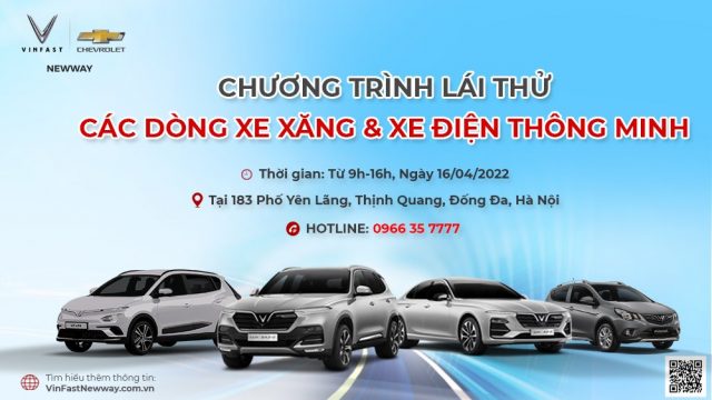 CHƯƠNG TRÌNH LÁI THỬ CÁC DÒNG XE XĂNG & XE ĐIỆN THÔNG MINH